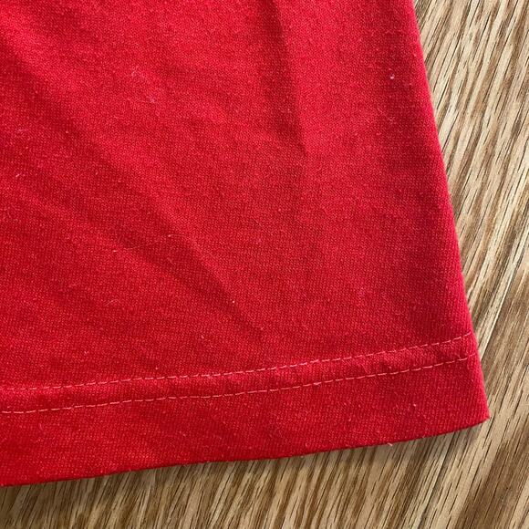 Players Sport Vintage Red Button-up Oversized Shirt Top Womens Small - Picture 7 of 16